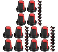 Boutons De Contrôle WH148 20 Pièces Rouge pour Potentiomètre 6mm Mélèze, Accessoires pour Table De Mixage DJ, et Instruments de Musique, Idéal pour DJ Professionnels et Techniciens en Son