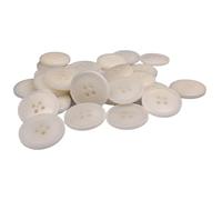 Boutons de Corozo classiques - Quatre couleurs - Trois tailles - Fabriqués et expédiés d'Espagne - Blanco, 15 mm