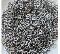 Boutons de couture, boutons artisanaux, 100 mini boutons de 3 mm for poupée à rotule, attache de ceinture for poupée 1/12, boucle de sac et accessoires vestimentaires. Matériau métallique.(Silver)