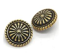 Boutons de couture, boutons artisanaux, 6 boutons métalliques à motif floral rétro for vêtements, mode femme, manteau, costume, blazer, noir, bronze, décorations faites à la main, bricolage(Bronze,23m