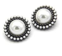 Boutons de couture, boutons artisanaux, boutons de couture, bijoux en perles rondes, boutons de manteau en métal for femmes, vêtements, vestes vintage, bricolage, accessoires de couture décoratifs(Bla