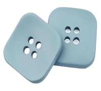 Boutons de couture, boutons artisanaux, boutons de couture, boutons en résine carrés ronds colorés for enfants 18/21/25/28/30 mm, boutons de couture for vêtements et loisirs créatifs(Square Blue,21mm)