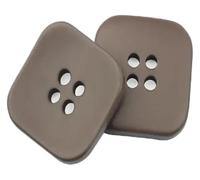 Boutons de couture, boutons artisanaux, boutons de couture, boutons en résine carrés ronds colorés for enfants 18/21/25/28/30 mm, boutons de couture for vêtements et loisirs créatifs(Square Brown,28mm