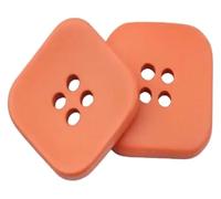 Boutons de couture, boutons artisanaux, boutons de couture, boutons en résine carrés ronds colorés for enfants 18/21/25/28/30 mm, boutons de couture for vêtements et loisirs créatifs(Square Orange,28m
