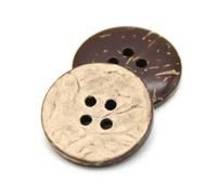 Boutons de couture en bois de noix de coco naturel pour vêtements, décoration, scrapbooking, accessoires de bricolage, écologiques, vente en gros - 4 trous (cirage) - 10 mm, 50 pièces
