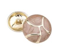 Boutons de couture en métal, 10 pièces, accessoires de décoration de vêtements, boutons de 20mm, boutons de veste de manteau pour femmes, Brun, 25mm-10 pièces