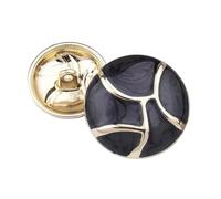 Boutons de couture en métal, 10 pièces, accessoires de décoration de vêtements, boutons de 20mm, boutons de veste de manteau pour femmes, Noir, 20mm-10 pièces