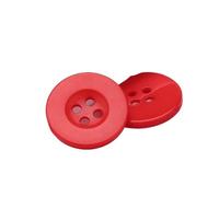Boutons de Couture Lot de 10 boutons à quatre œillets en résine 9 30 mm for pull, chemise, couture, bricolage, vêtements, artisanat, scrapbooking(Red,24L 15.0 MM)