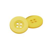 Boutons de Couture Lot de 10 boutons à quatre œillets en résine 9 30 mm for pull, chemise, couture, bricolage, vêtements, artisanat, scrapbooking(Yellow,24L 15.0 MM)