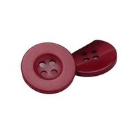 Boutons de Couture Lot de 10 boutons à quatre œillets en résine 9 30 mm for pull, chemise, couture, bricolage, vêtements, artisanat, scrapbooking(Dark red,24L 15.0 MM)