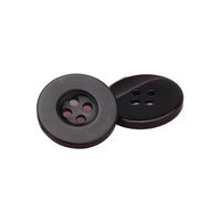Boutons de Couture Lot de 10 boutons à quatre œillets en résine 9 30 mm for pull, chemise, couture, bricolage, vêtements, artisanat, scrapbooking(Black,24L 15.0 MM)