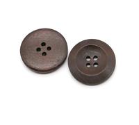 Boutons de Couture Lot de 10 boutons ronds en bois à 2/4 trous 38 mm for vêtements, manteaux, décorations DIY, accessoires couture, 5 couleurs option(TYPE-S,10pcs 25mm)