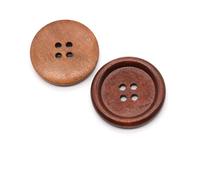Boutons de Couture Lot de 10 boutons ronds en bois à 2/4 trous 38 mm for vêtements, manteaux, décorations DIY, accessoires couture, 5 couleurs option(TYPE-N,10pcs 20mm)
