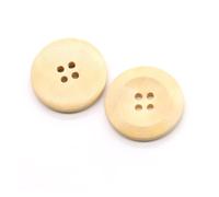 Boutons de Couture Lot de 10 boutons ronds en bois à 2/4 trous 38 mm for vêtements, manteaux, décorations DIY, accessoires couture, 5 couleurs option(TYPE-F,10pcs 38mm)