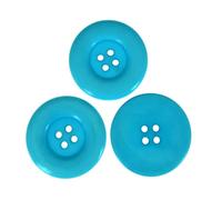 Boutons de Couture Lot de 5 gros boutons ronds en résine à 4 trous for vêtements, manteaux, accessoires couture, décoration artisanale, 3,8 cm(Light Blue)
