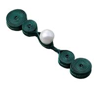 Boutons de fermeture à pression en tissu avec nœud chinois | Scénario d'utilisation multicolore : costume Cheongsam, cape, pull, cardigan, écharpe.(Green)