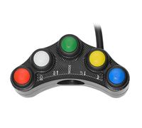 Boutons de guidon de moto : interrupteur de contrôle de lumière éclairé, installation facile et design élégant, bouton de démarrage et d'arrêt 7 en 1 pour guidon de moto, accessoires de modification