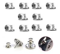 Boutons de jeans - INF - Détachables - Paquet de 10 - Couleur Argent - Ajustement Parfait