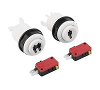 Boutons de Jeu D'arcade à 2 Joueurs, Accessoires de Jeu D'arcade Classiques, Bouton de Démarrage Long, Kit de Bricolage, Boutons Poussoirs 1P et 2P pour Jeux de Joystick D'arcade