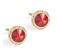 Boutons De Manchette 2 Pièces D’Or Plaqué Diamant Serti Pierres Précieuses Boutons De Manchette Costume Homme Chemise Boutons De Manchette Or Rouge
