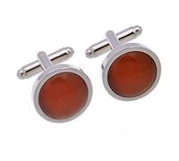 Boutons De Manchette 2 Pièces Rondes Rubis Boutons De Manchette Chemise Homme Costume Boutons De Manchette Accessoires Rouge