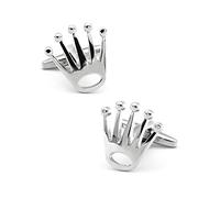 Boutons De Manchette 4 Pièces D’Argent Galvanisé Or Rose Pistolet En Or Rose Noir Hommes Palmier Couronne Forme Boutons De Manchette Blanc