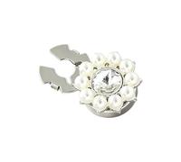 Boutons de manchette accessoire de robe aspect perle avec réglage | Détail de pierre claire, paire de fermeture arrière pour cérémonies, réceptions, vêtements d ' affaires