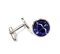 Boutons de manchette, Arc, Flèche, Symbole De La Planète Cyber Neon, Sagittaire, Douze Signes Du Zodiaque, Boucle De Manchette Personnalisée, Accessoire De Chemise, Cadeau Pour Comptable, Patro