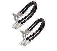 Boutons de Manchette - Avec Boîte - Pour Homme Marron - Enrouler Autour | Style C - Double Tresse - Laiton - Wrap Around - Couleur Marron et Argent - Une Paire