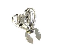 Boutons de manchette avec cœur d'amour métallique Clip décoratif Vêtements Bijoux Accessoires pour vestes Chemise Uniforme Cadeau d'anniversaire Boutons de manchette, taille unique, comme décrit