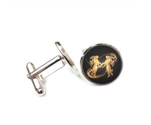 Boutons de manchette, Bague Gémeaux Ange Étoile, Cadeau Porte-Bonheur Pour Un Ami, Symbole Des Douze Signes Du Zodiaque, Boucle De Manchette Personnalisée, Accessoire De Chemise, Cadeau Pour Père,