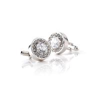 boutons de manchette Bijoux boutons de manchette hommes blanc violet émail cristal boutons de manchette rond mariage boutons de manchette chemise boutons de manchette bouton de manchette homme(Blanc)