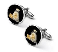 Boutons de manchette Bitcoin Money Bag pour hommes, accessoires de bijoux et clous de chemise