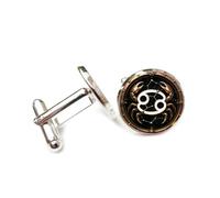 Boutons de manchette, Boucle De Manchette, Accessoire De Chemise, Bijou De Tête Haut De Gamme En Métal Lourd, Symbole Punk Crabe, Signe Du Zodiaque Cancer, Pour Un Comptable, Un Patron