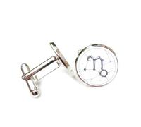 Boutons de manchette, Boucle De Manchette Avec Motif Unique De Nébuleuse 3D, Inspirée Des Douze Signes Du Zodiaque Capricorne. Accessoire De Chemise Idéal Pour Un Comptable, Un Patron, Un Homme D'A