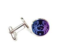 Boutons de manchette, Boucle De Manchette Effet Lumineux Technologique Crabe Cyber Néon, Cancers (Les Douze Signes Du Zodiaque), Accessoire De Chemise, Cadeau Pour Comptable, Patron, Affaires, Ma