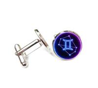 Boutons de manchette, Boucle De Manchette Fantaisie Balance, Symbole Technologique Et Néon Cybernétique, Représentant Les Douze Signes Du Zodiaque Chinois. Accessoire De Chemise Idéal Comme Cadeau