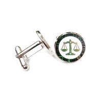 Boutons de manchette, Boucle De Manchette Ornée D'Un Motif De Balance Libra, Représentant Les Douze Signes Du Zodiaque. Accessoire De Chemise Idéal Pour Un Comptable, Un Patron, Un Homme D'Affaires