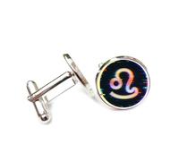 Boutons de manchette, Boucle De Manchette Personnalisée Avec Le Symbole Du Lion, Inspirée Des Douze Signes Du Zodiaque, Idéale Comme Accessoire De Chemise, Cadeau Parfait Pour Un Comptable, Un Patr