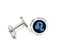 Boutons de manchette, Boucle De Manchette Personnalisée Avec Pendentif Totem Fantaisie Représentant Le Symbole Du Lion, Douze Signes Du Zodiaque, Accessoire De Chemise Idéal Comme Cadeau Pour Compt