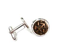 Boutons de manchette, Boucle De Manchette Personnalisée En Bronze, Style Steampunk, Avec Engrenage Et Flèche, Ornée D'Une Corrosion. Inspirée Du Signe Du Sagittaire (Douze Signes Astrologiques). A