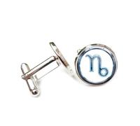 Boutons de manchette, Boucle De Manchette Personnalisée En Métal Lourd, Symbole Du Capricorne, Représentant Les Douze Signes Du Zodiaque, Accessoire De Chemise Idéal Pour Un Comptable, Un Patron,