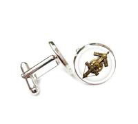 Boutons de manchette, Boucle De Manchette Personnalisée Style Steampunk, Engrenage En Bronze Corrodé, Signe Du Zodiaque Sagittaire, Accessoire De Chemise Idéal Pour Un Comptable, Un Patron, Un Homm