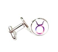 Boutons de manchette, Boucle De Manchette Porte-Bonheur Personnalisée, Assortie Aux Couleurs Du Taureau, Inspirée Des Douze Signes Du Zodiaque. Accessoire De Chemise Idéal Pour Un Comptable, Un Pat