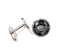Boutons de manchette, Boucle De Manchette Style Heavy Metal, Inspirée Du Cancer (Les Douze Signes Du Zodiaque), Accessoire De Chemise, Pour Un Comptable, Un Patron, Un Homme D'Affaires,