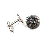 Boutons de manchette, Boucle De Manchette Style Vintage Mat, Inspirée Du Métal Lourd Mécanique, Représentant Le Cancer (Les Douze Signes Du Zodiaque). Accessoire De Chemise Idéal Pour Un Comptabl