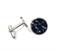 Boutons de manchette, Bouclier À Pois Étoiles Gémeaux, Cadeau Porte-Bonheur Original Et Polyvalent, Inspiré Des Douze Signes Du Zodiaque. Boucle De Manchette Personnalisée, Accessoire De Chemise