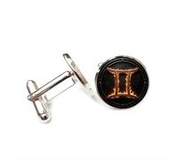 Boutons de manchette, Bouclier Vintage Gémeaux, Symbole De Chance Et De Métal, Pour Un Ami. Douze Signes Du Zodiaque, Boucle De Manchette Personnalisée, Accessoire De Chemise, Cadeau Parfait Pour U