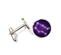 Boutons de manchette, Boussole De La Nébuleuse Des Gémeaux, Intrication Quantique, Cadeau Porte-Bonheur Pour Un Ami, Douze Signes Du Zodiaque, Boucle De Manchette Personnalisée, Accessoire De Chemi