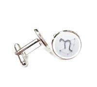 Boutons de manchette, Bracelet De Manchette Orné D'Un Motif Nébuleuse Haut De Gamme, Texture Métallique, Symbole Du Bélier (Douze Signes Du Zodiaque), Boucle De Manchette, Accessoire De Chemise Sc